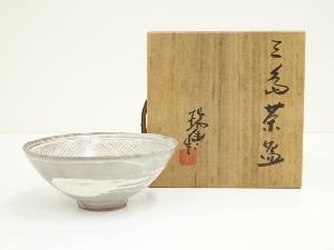 京焼　河合瑞豊造　三島茶碗（共箱）